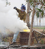 Open-air lead smelting in Vietnam