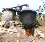 Preparing to discharge the load.