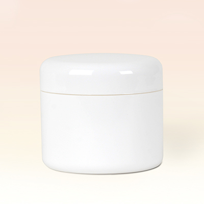 50ml Double Wall White Plastic Jar