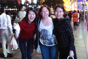 Sue Charles and her Chinese translators hit the town!