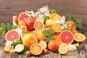 This image is a range of Citrus Fruits that the Essential Oils are steam distilled or cold pressed from.