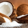 Coconut butter is processed to produce coconut oil